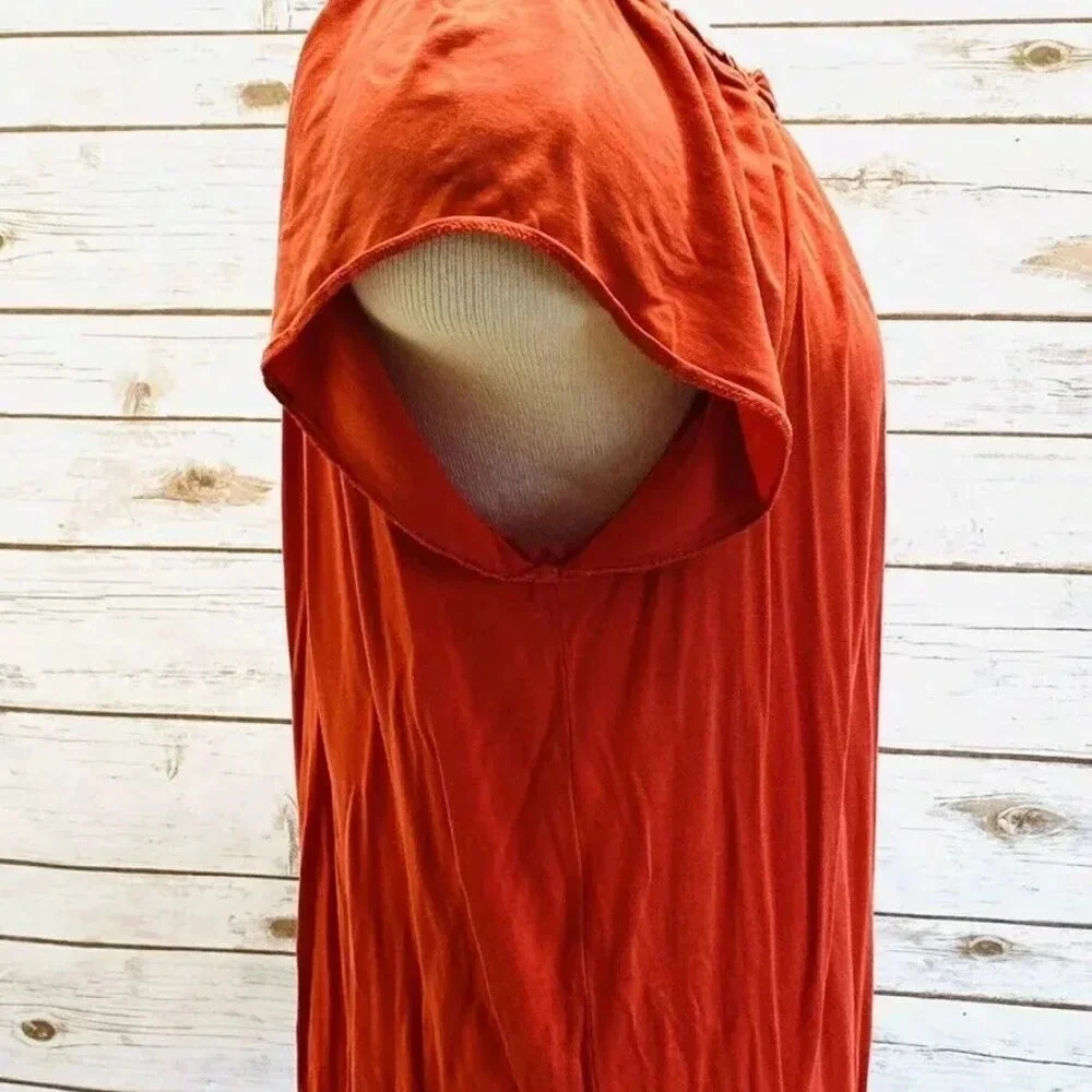 LOFT Women Short Sleeve Pullover Boat Neck Coral Casual Shirt Top Size Small - Picture 6 of 11